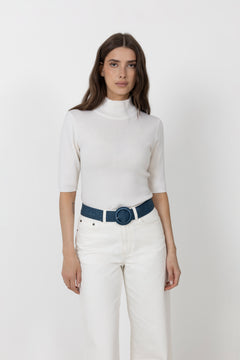Wide Zia Belt - Vintage Indigo Blue