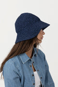 Strawchet Saverina Straw Hat - Vintage Indigo Blue