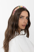 Corallo Slim Beaded Hairbrace - Cone Flower Pink