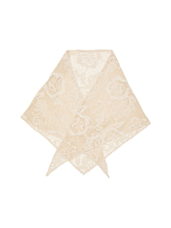 Croflora Triangle Scarf - Birch White