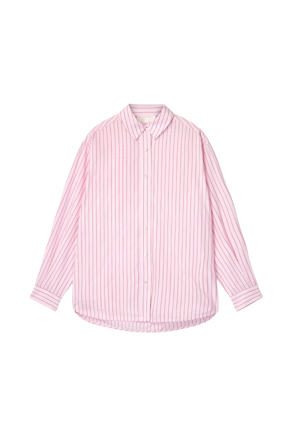 Poplin Workwear Shirt - Pink And Red Pinstripe