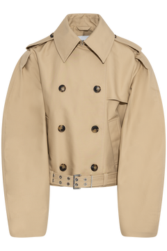 Double Cotton Belted Jacket - Warm Sand