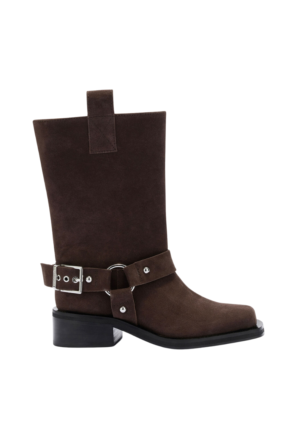 Mid Shaft Biker Boot Recycled Suede Pelinova - Chicory Coffee