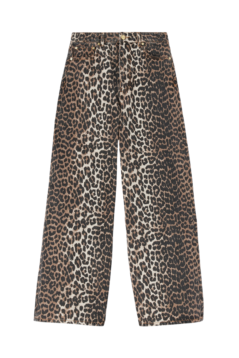 Essentials Print Denim Lari - Almond Milk