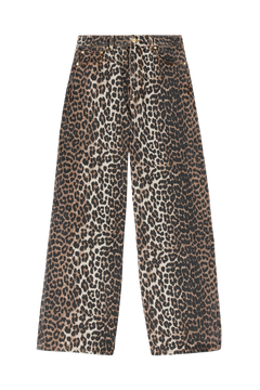 Essentials Print Denim Lari - Almond Milk