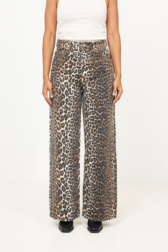 Essentials Print Denim Lari - Almond Milk