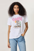 Basic Cotton Western Zebra Boot Tee - Bright White