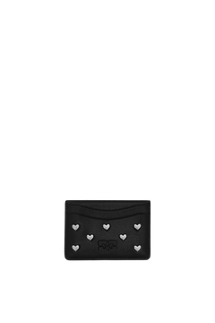 Bou Card Holder Hearts Studs - Black