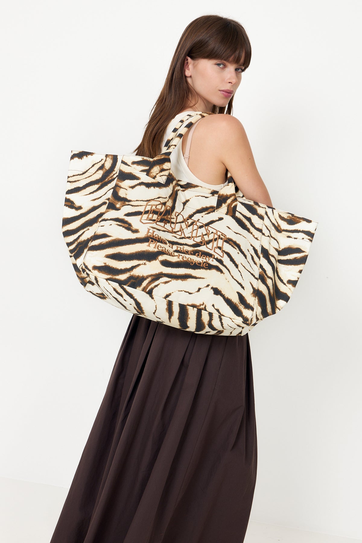 XXL Shopper Zebra - Egret