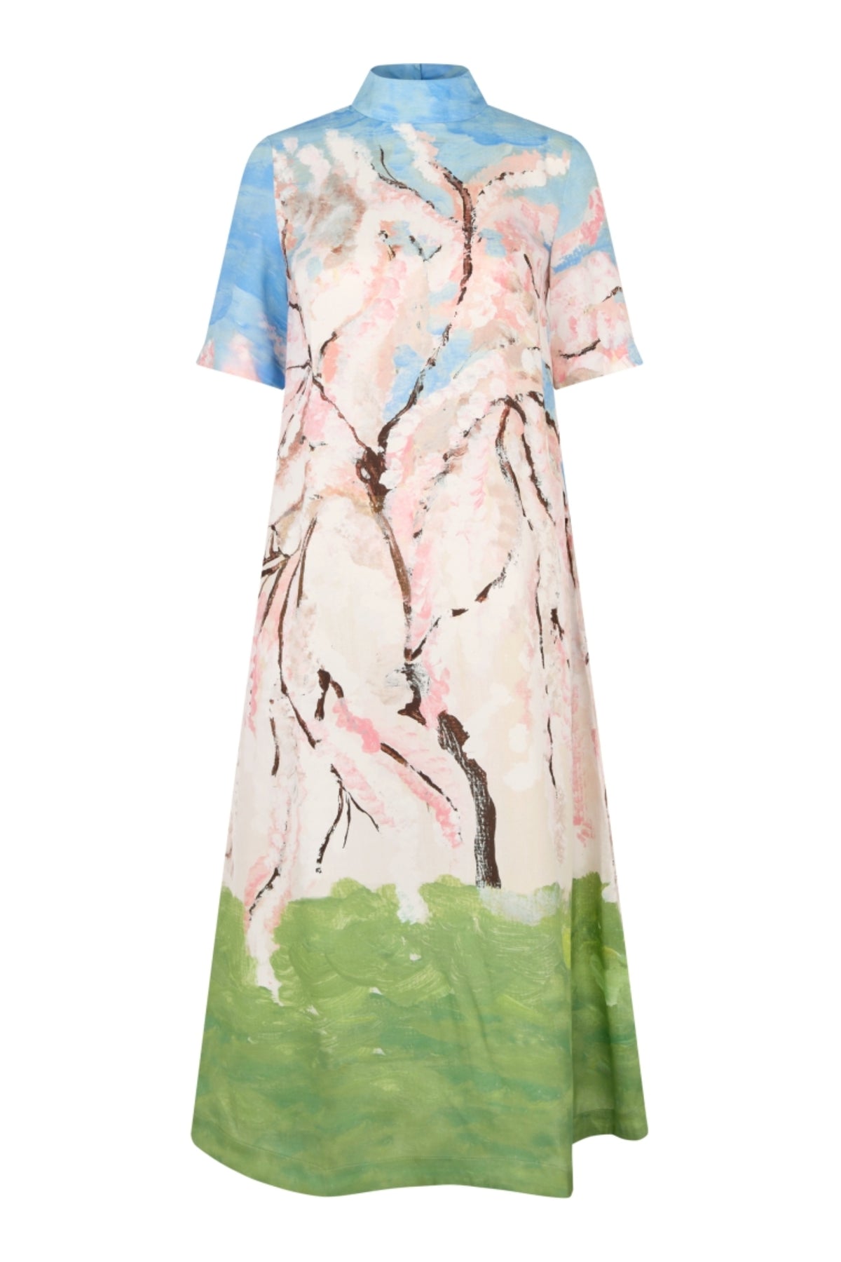 Short Sleeve Midi Dress - Cherry Blossom