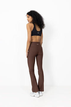 Flare High Waist Pant - Dark Brown