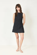 Jacie Mini Dress - Lola Polka Dot Svart/Crème