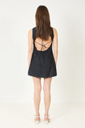 Jacie Mini Dress - Lola Polka Dot Svart/Crème