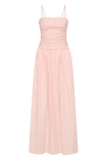 Portlligat Maxi Dress - Carmen Stripe Peony White