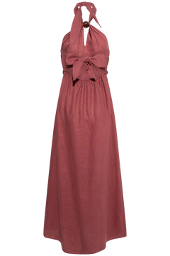 Lourdes Maxi Dress - Rhubarb