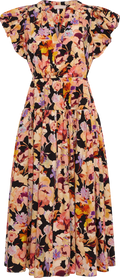 Marin Cotton Midi Dress - Night Bloom