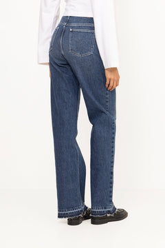 Eli Ada Hw Straight Jeans Long - Mid Blue Wash