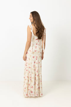 Cecilia Slip Maxi Dress - Pink Floral