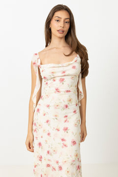 Cecilia Slip Maxi Dress - Pink Floral