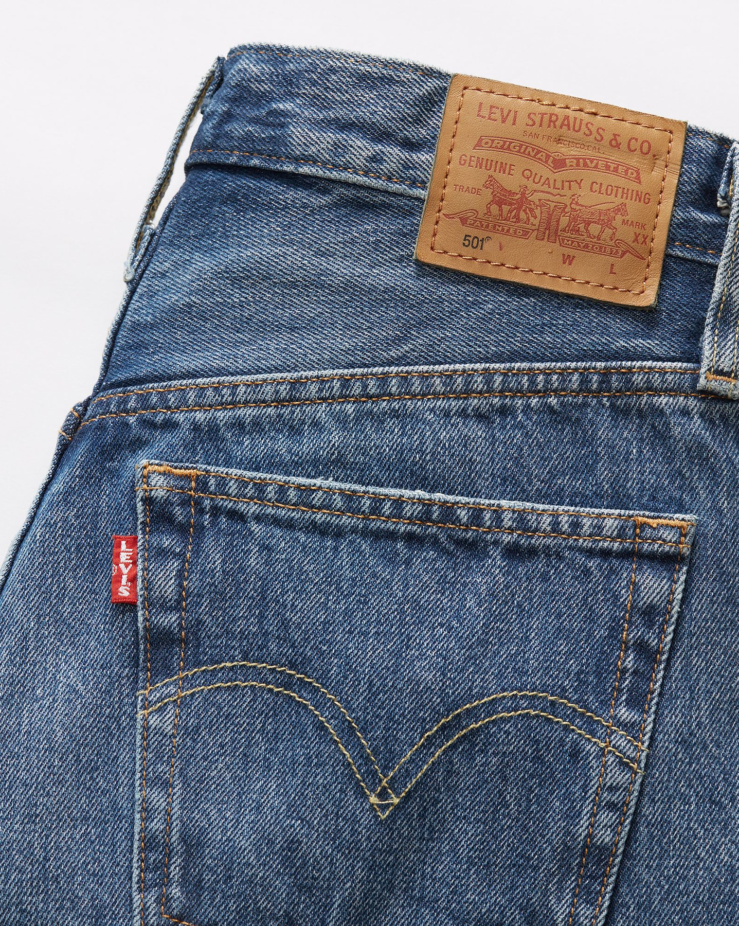 501 Mid Thigh Short - Blue Beauty