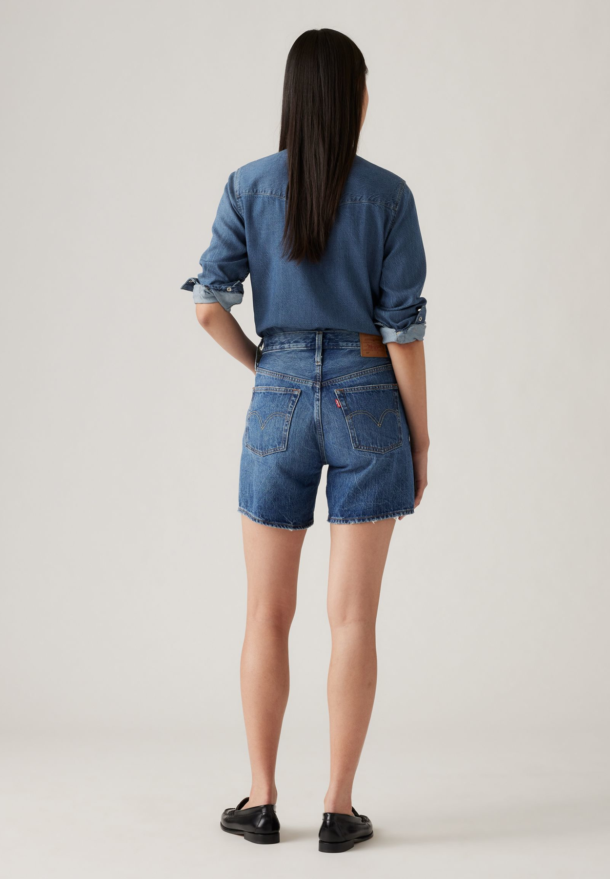 501 Mid Thigh Short - Blue Beauty