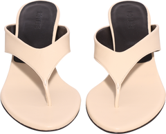 Kitten Heel Leather Mule - Italian Straw