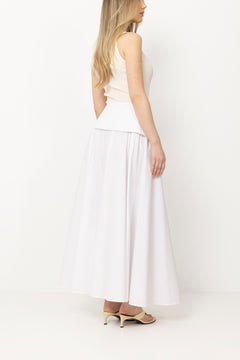 Elina Poplin Skirt - Off White