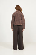 Ruth Suede Leather Jacket - Brun