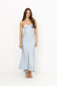 Satin Corset Maxi Dress - Plein Air