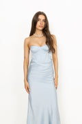 Satin Corset Maxi Dress - Plein Air