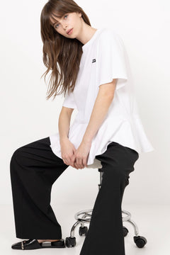 Peplum T-Shirt - Bright White