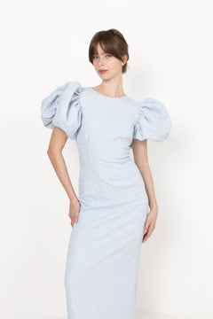 Jacquard Midi Puffy Dress - Plein Air