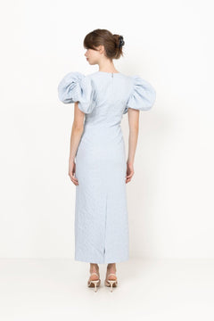 Jacquard Midi Puffy Dress - Plein Air