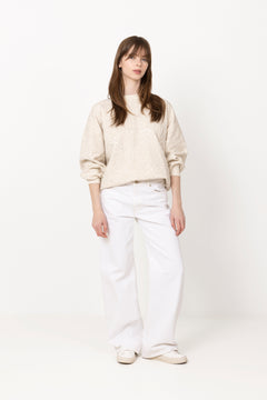 Miles Sweatshirt Anine Bing - Washed White Leopard