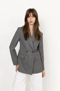 Tiphaine Blazer - Light Grey Pinstripe