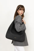 Nolita Large Pebbled Leather Hobo Shoulder Bag - Svart