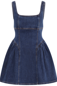 Denim Mini Dress - Blue