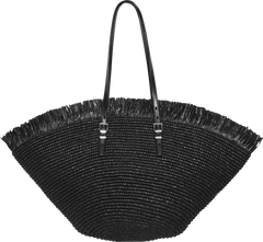Lg Fan Tote - Black/Black