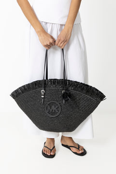 Lg Fan Tote - Black/Black