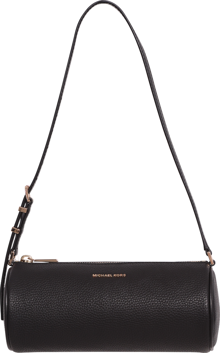 Izzy Small Pebbled Leather Barrel Pochette - Black