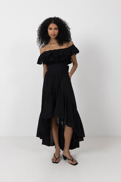 Cotton Senorita Dress - Washed Black