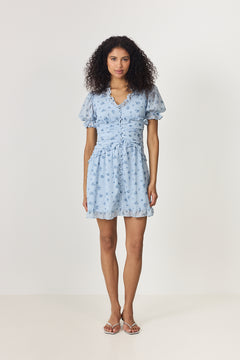 Arielic Dress - Blue Flower Print