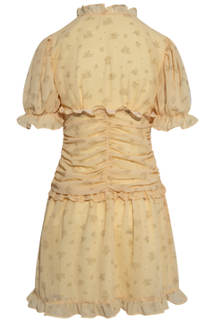Arielic Dress - Yellow Flower Print
