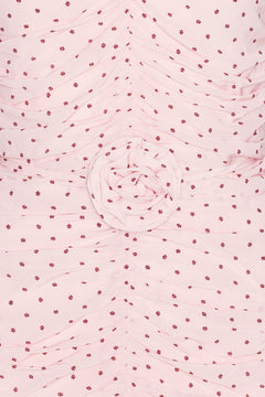 Mini Ruched Dress - Barely Pink Comb.