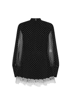 Minidress Ls Lace Detail - Black Comb.