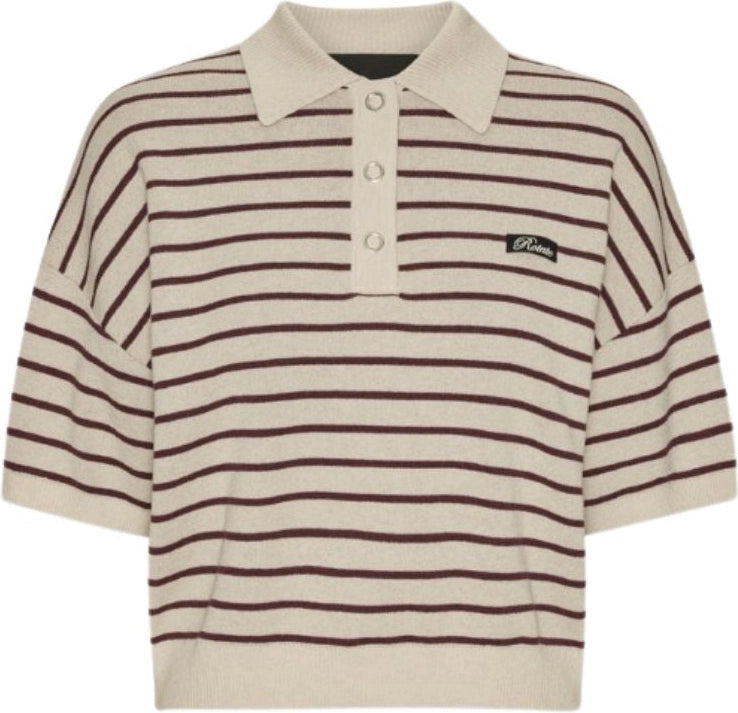 Slinky Knit Polo - Oatmeal Comb.