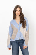 N-Laiana Stickad Kofta - Sky Blue Mix