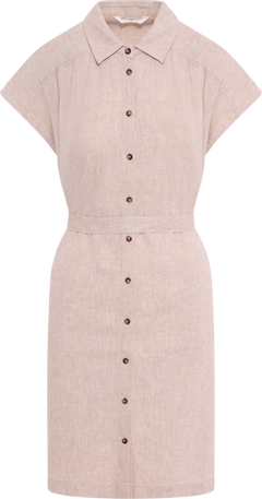 Viana Ginia Ss Shirt Dress - Sand Melange