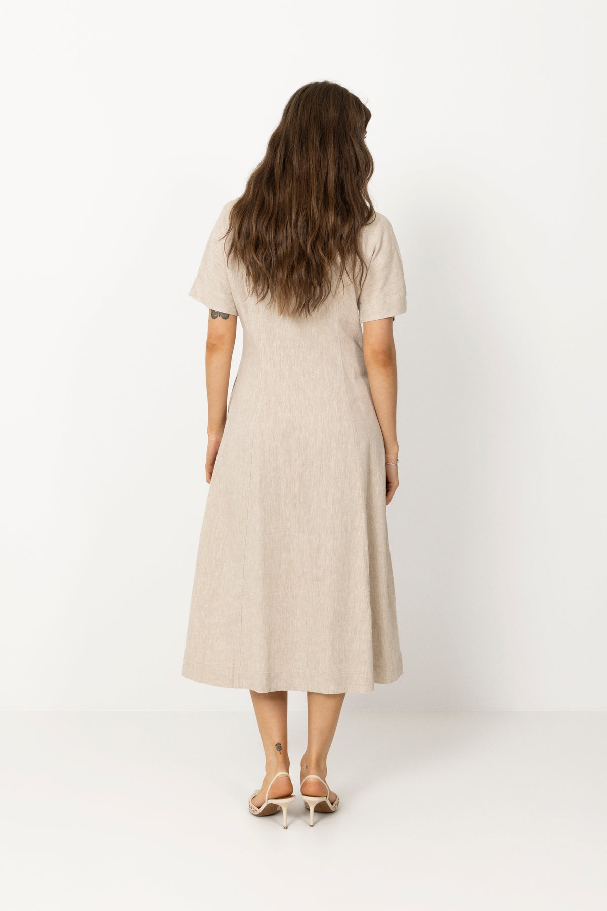 Viana Ginia 2/4 Dress - Sand Melange