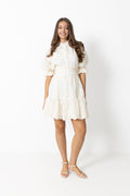 Saga Wide Lace Dress - Off White